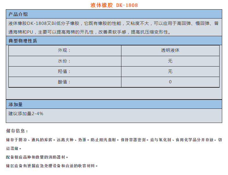 中西区液体橡胶 DK-1808