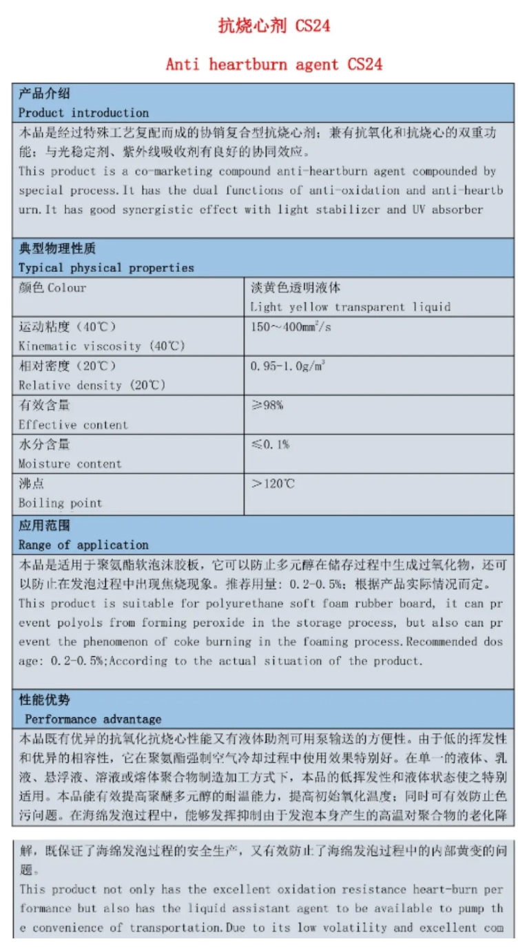 商洛市抗烧心剂 CS24